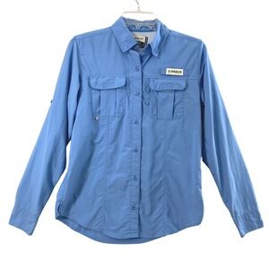 Magellan Outdoors Women Relaxed Fit XS Fish Gear Shirt Vented Long Sleeve Gorp‎